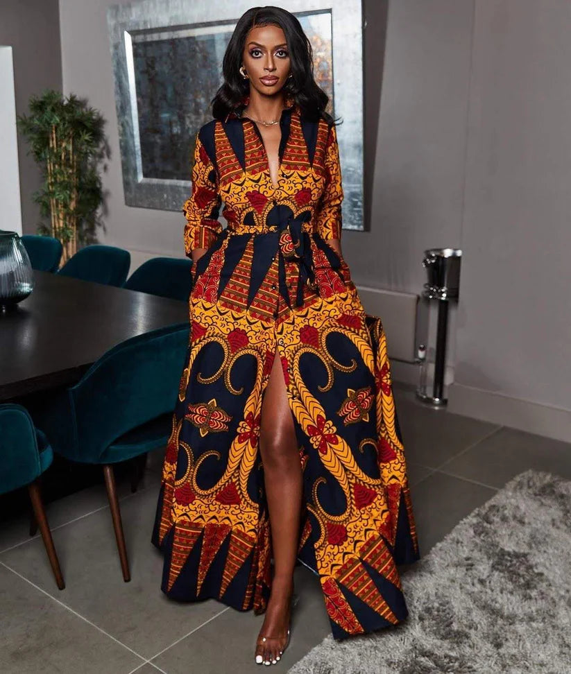 IGHAROSA AFRICAN ANKARA MAXI WOMEN DRESS